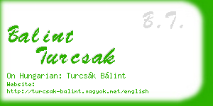 balint turcsak business card